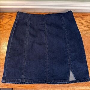 Free People Dark Denim Skirt
